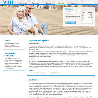 Stilvolles Webdesign für ein großes Versicherungsunternehmen